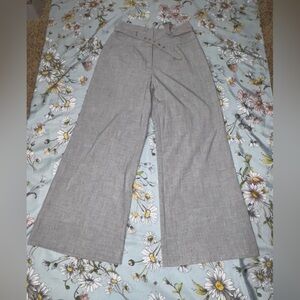 Worthington Gray High Rise Wide Leg Dress Pants Women’s Petite Size 4